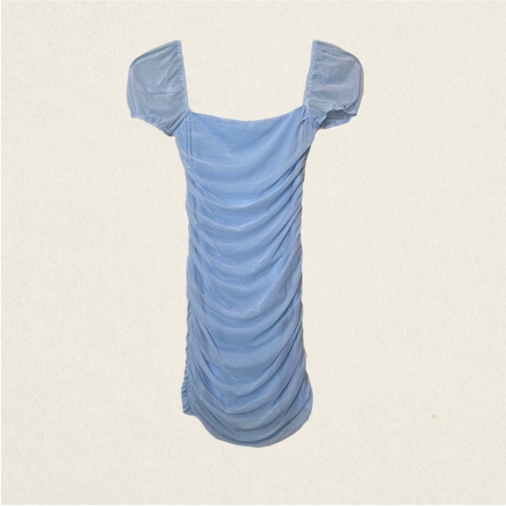 Princess Polly Charvi Puff Short Sleeve Fitted Mesh Mini Dress. - Picture 3 of 9